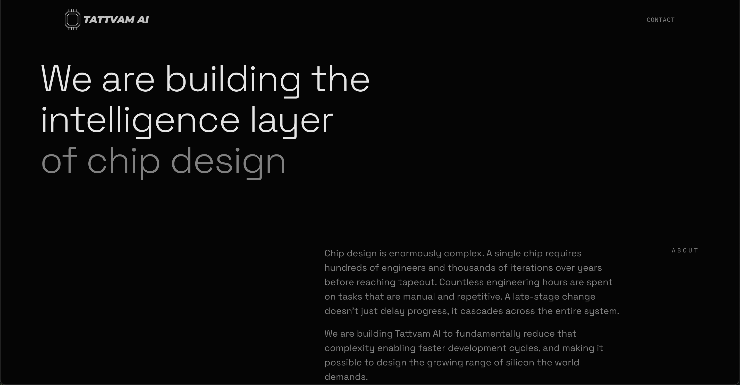 Tattvam AI landing page